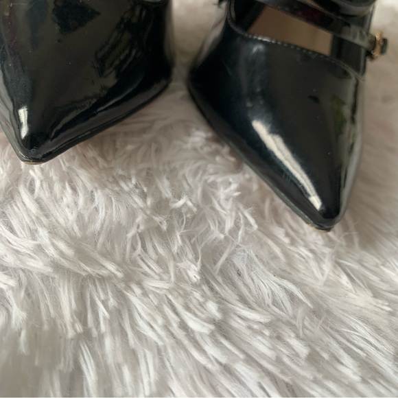 ASOS BLACK PATENT LEATHER HEELS STRAPPY SEXY - Picture 8 of 8
